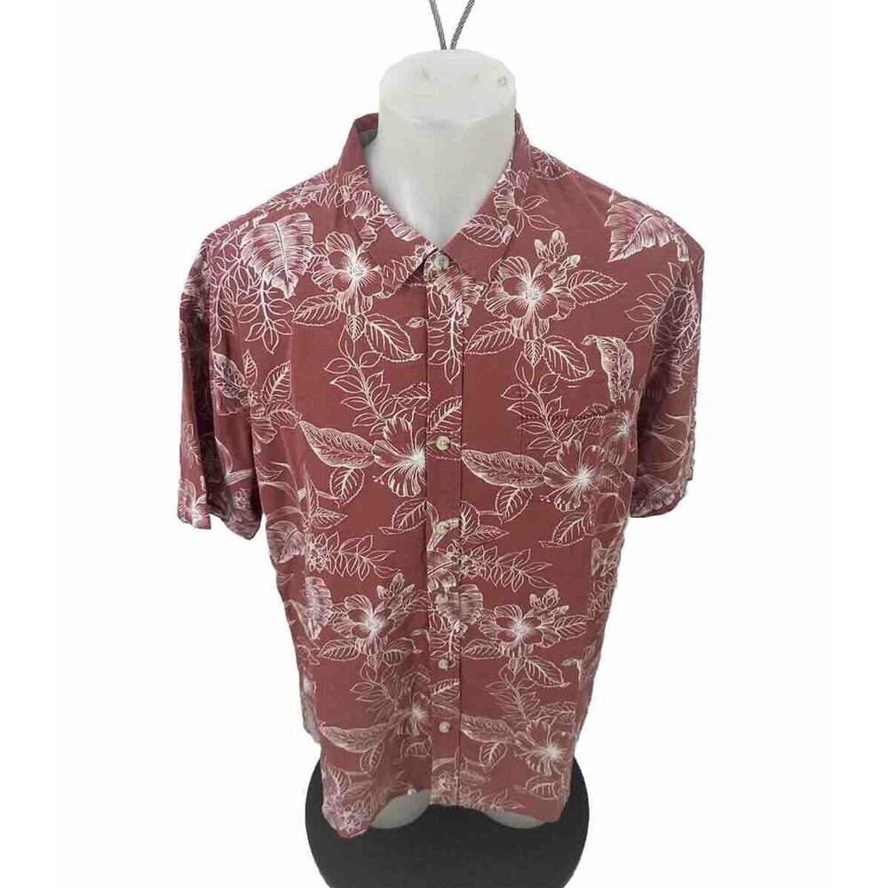 Seapointe Shirt Mens XXL Floral Hawaiian Tropical Short Sleeve Button Up 9-21